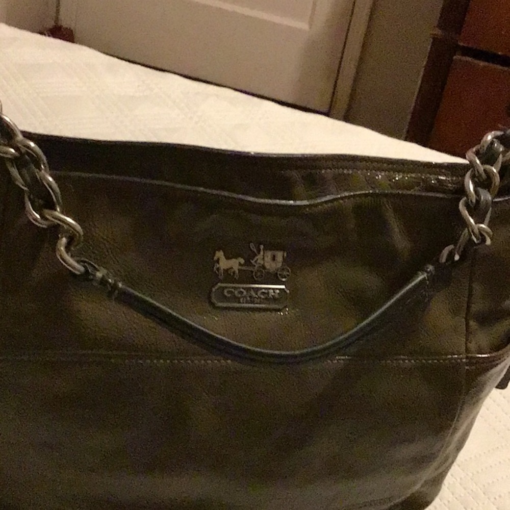 Coach Shiny Olive Shoulder Bag - Picture 9 of 9